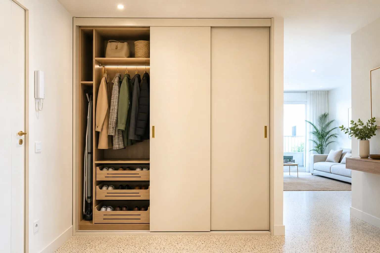 Armarios con puertas correderas para panel alto en Jávea / Xàbia