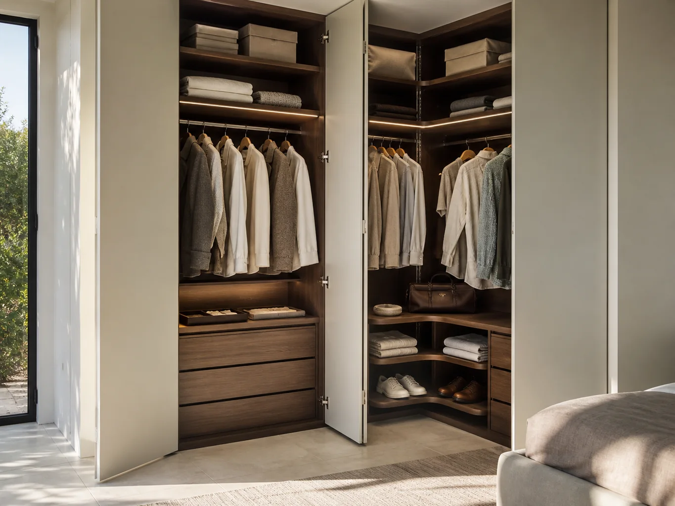 Interiores de armarios para ropa de trabajo en Jávea / Xàbia