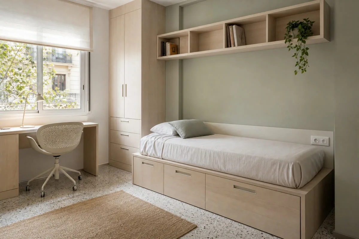 Visualización orientativa de muebles de dormitorio a medida en Jávea / Xàbia