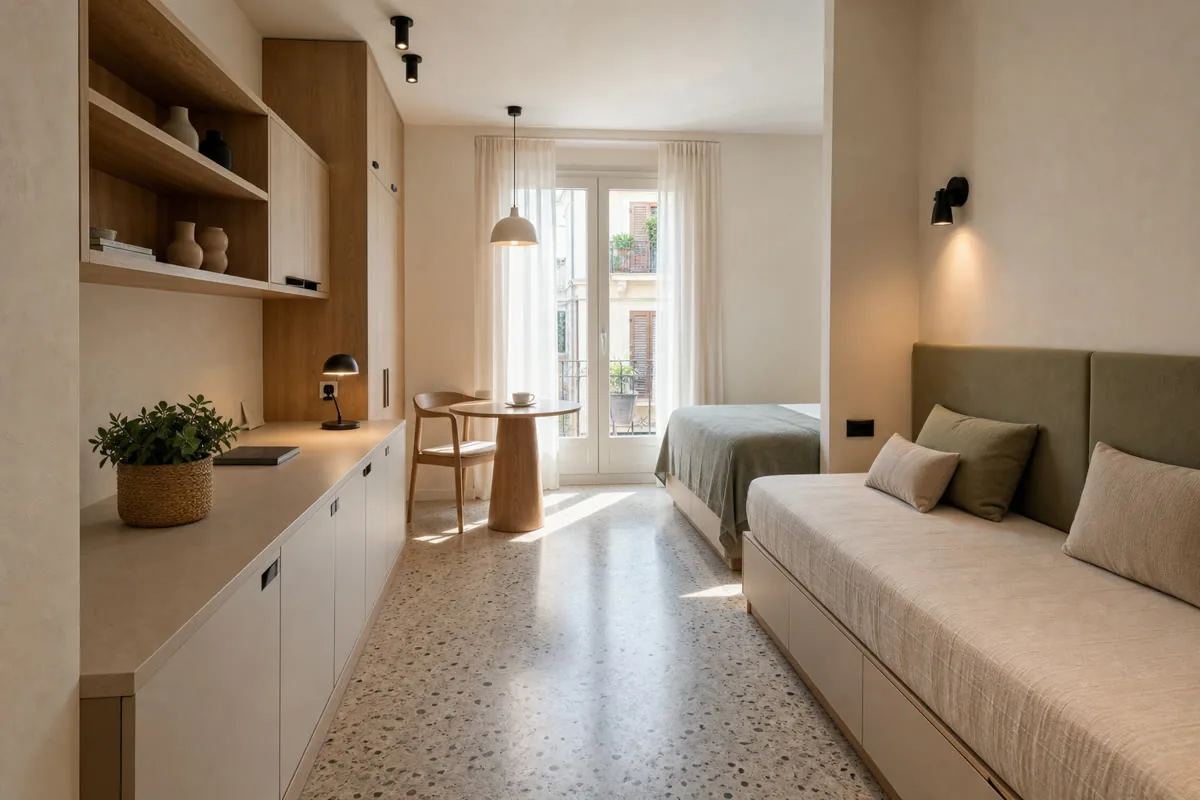 Visualización orientativa de mobiliario a medida para hoteles en Jávea / Xàbia